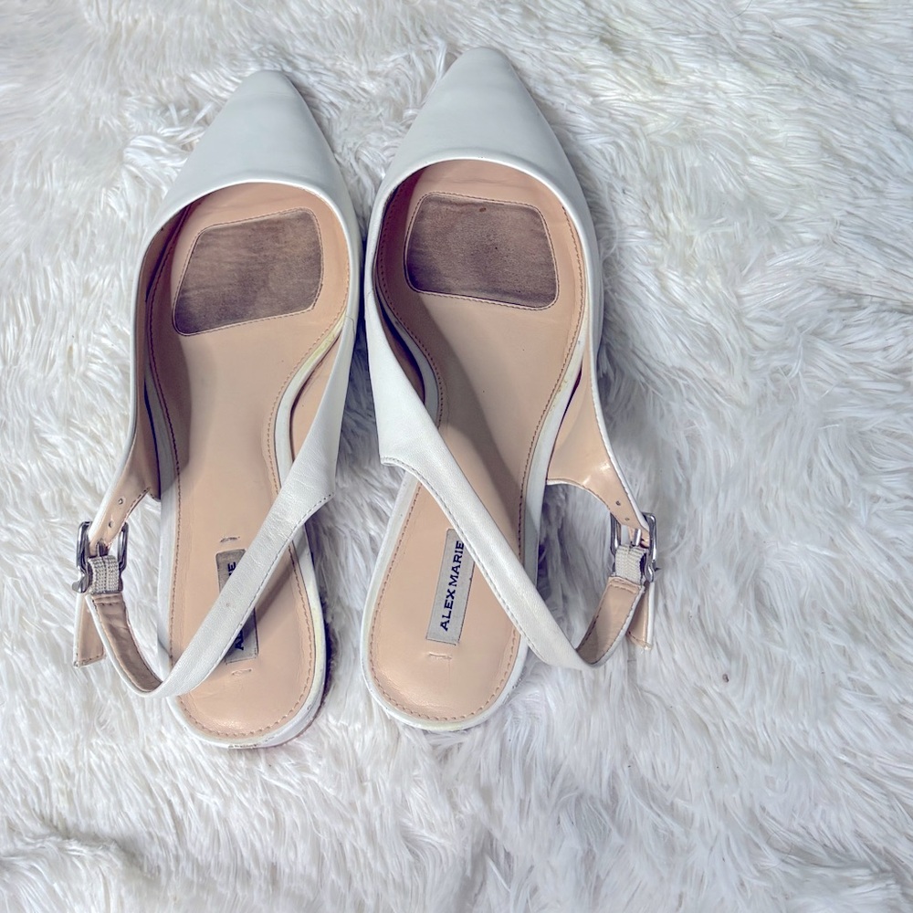 White Slingback Heels